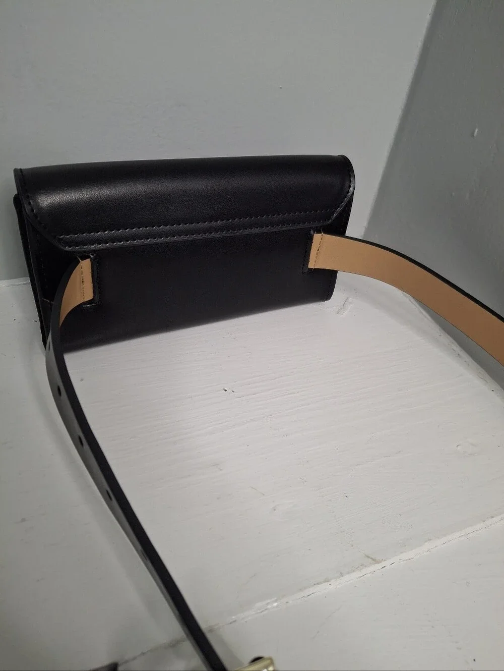 Kate Spade New York Black Leather Bow Belt Bag Waist Bag NWT S/M